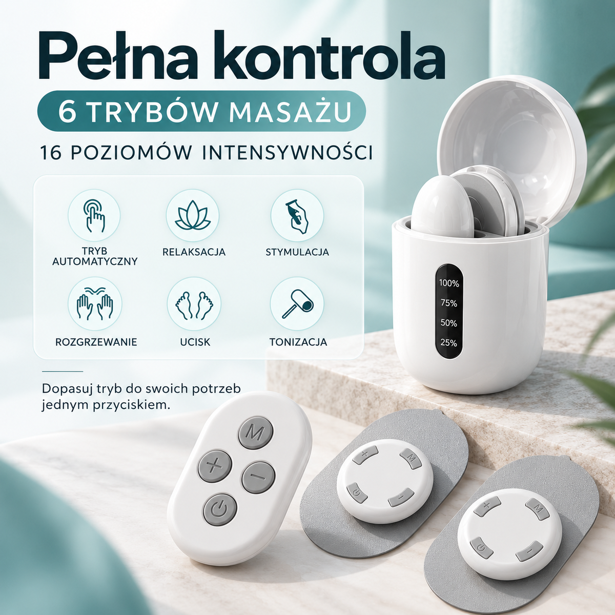 Relivo™ – Bezprzewodowy Masażer Impulsowy EMS + TENS