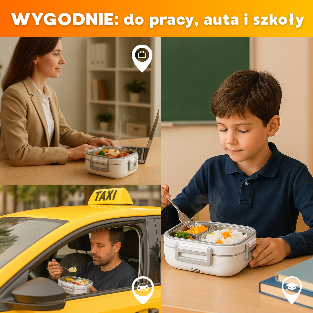 Elektryczny pogrzewany lunchbox Heatix 2w1