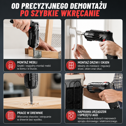 Mocny elektryczny zestaw do wkręcania śrub
