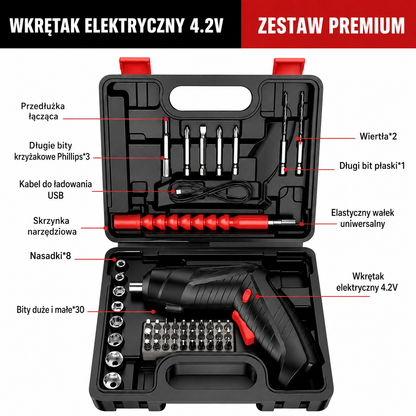 Mocny elektryczny zestaw do wkręcania śrub