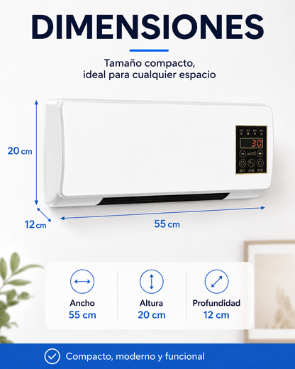 Aire acondicionado portátil de pared 2 en 1 ClimaFlow™ (frío y calor)