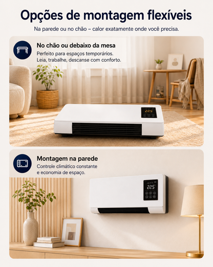 Ar Condicionado Portátil de Parede 2 em 1 ClimaFlow™ (Frio e Calor)