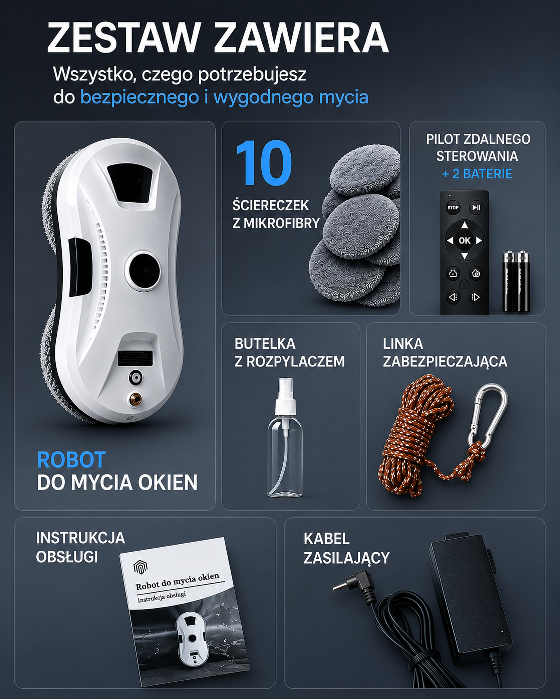 Robot do mycia okien CleanBot™