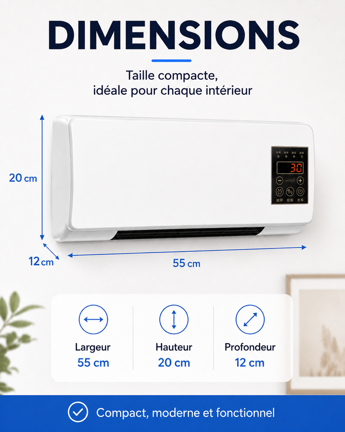 Climatiseur portable 2-en-1 ClimaFlow™ (froid et chaleur)