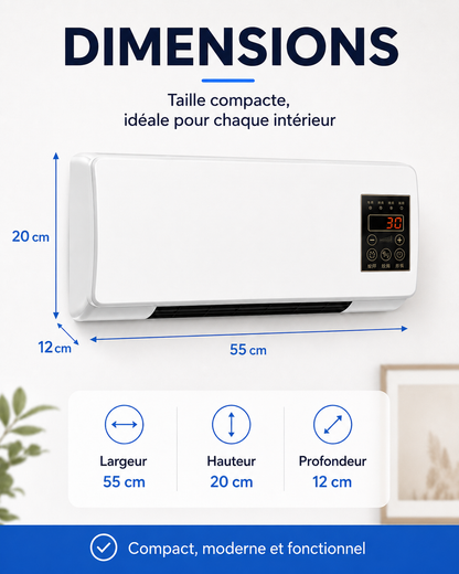 Climatiseur portable 2-en-1 ClimaFlow™ (froid et chaleur)