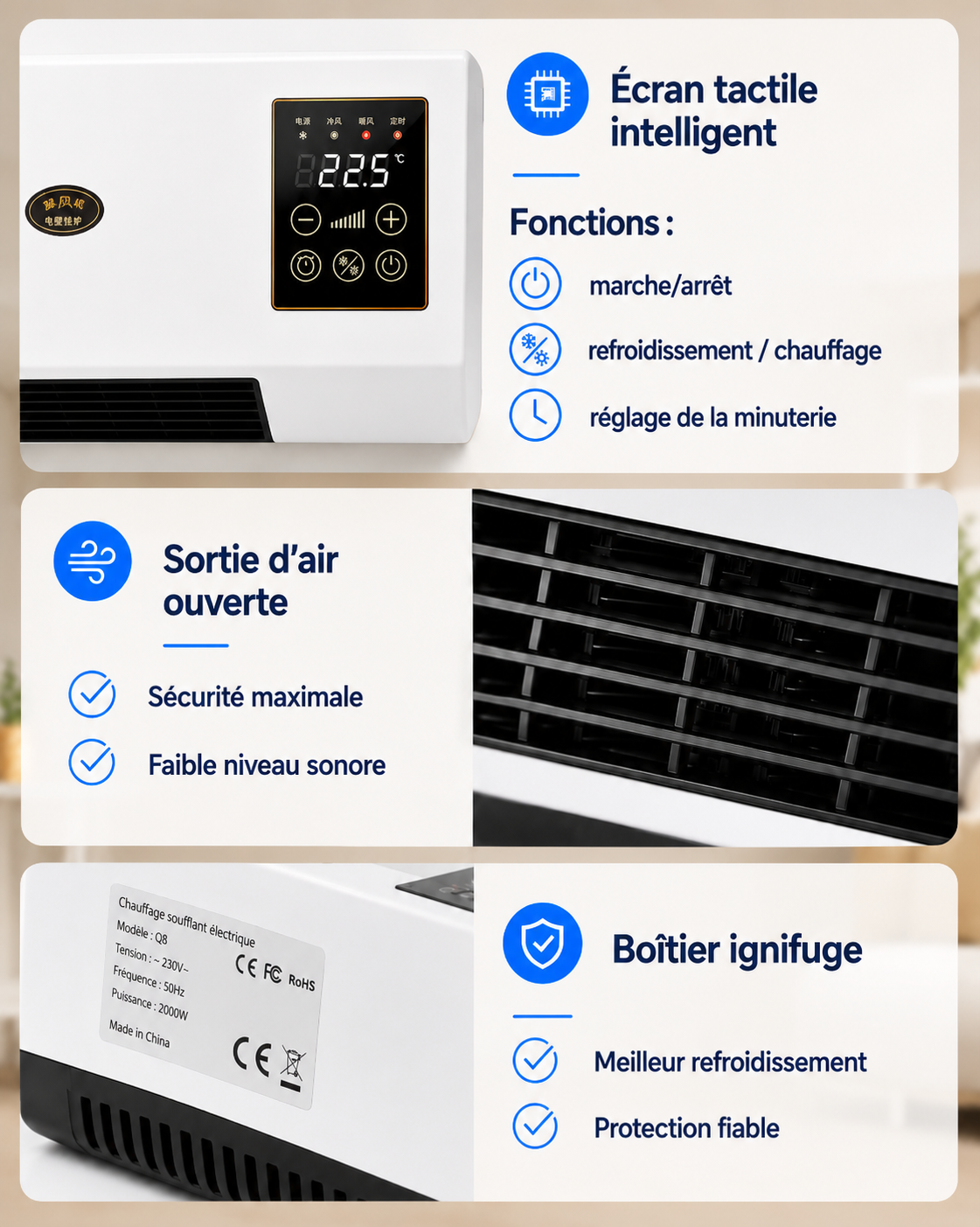 Climatiseur portable 2-en-1 ClimaFlow™ (froid et chaleur)