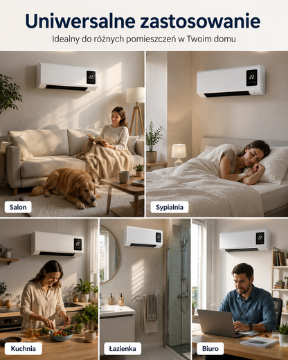 Ścienny termowentylator 2w1 ClimaFlow™  (ogrzewanie + chłodzenie)