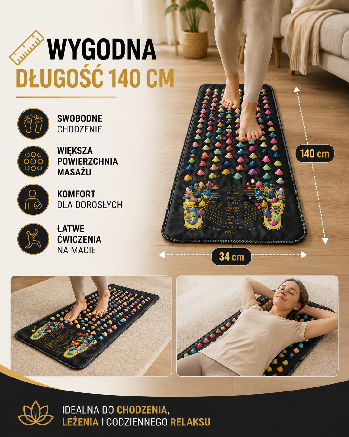Mata do refleksologii stóp FootRelax™
