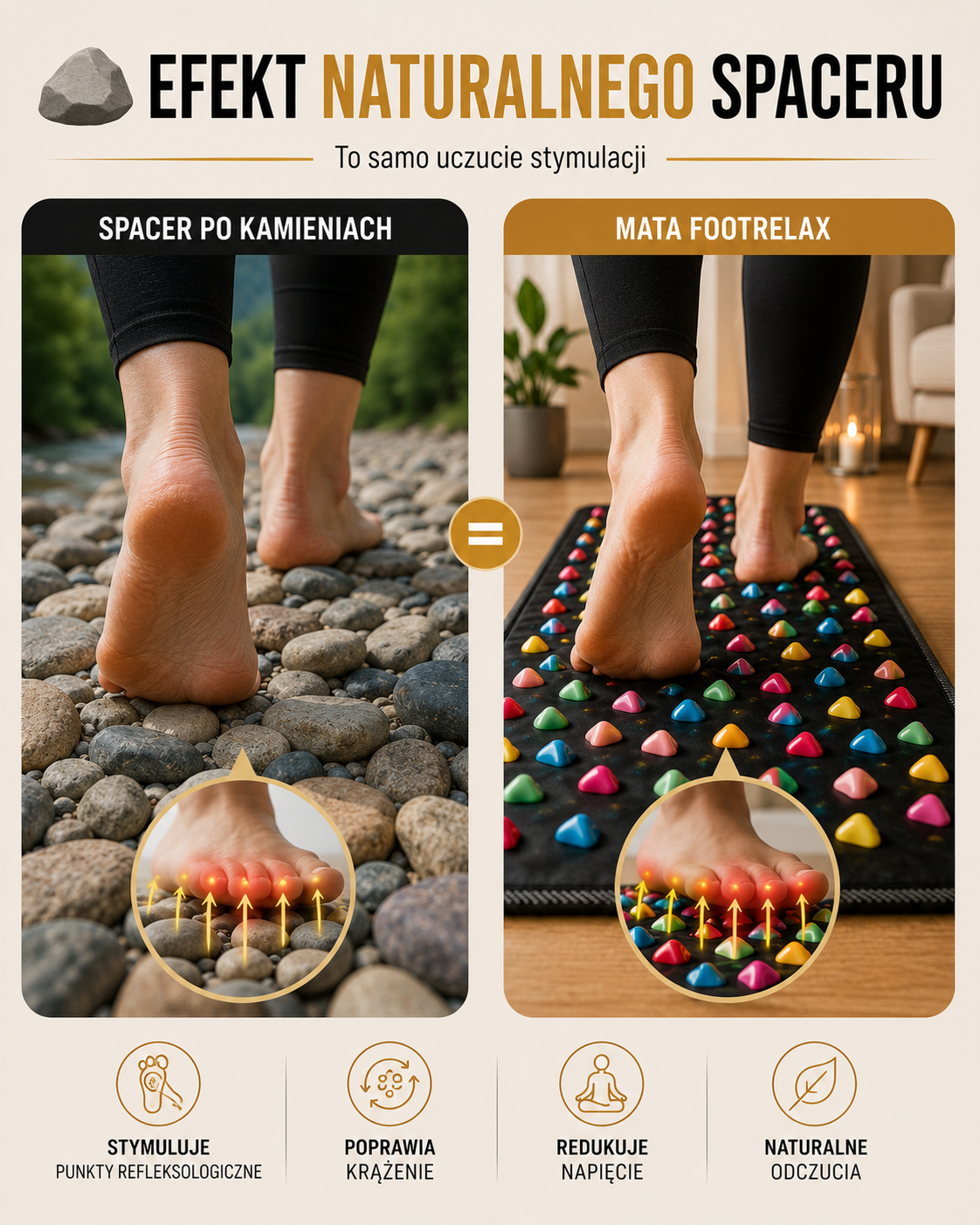 Mata do refleksologii stóp FootRelax™