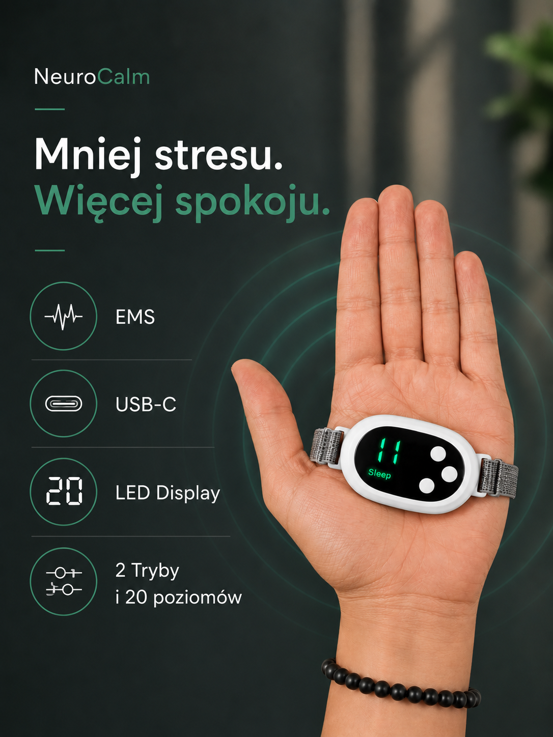Inteligentne urządzenie do relaksu i redukcji stresu NeuroCalm™
