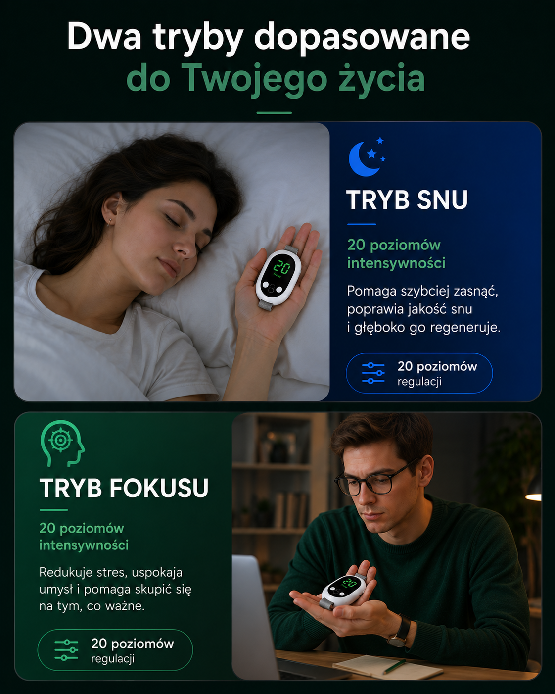 Inteligentne urządzenie do relaksu i redukcji stresu NeuroCalm™