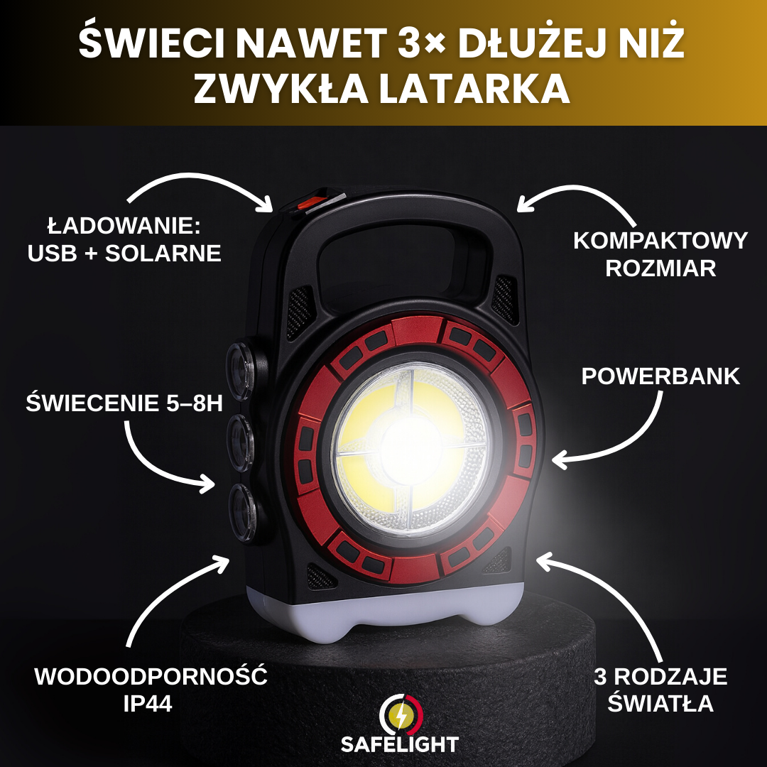 Latarka powerbank SafeLight™