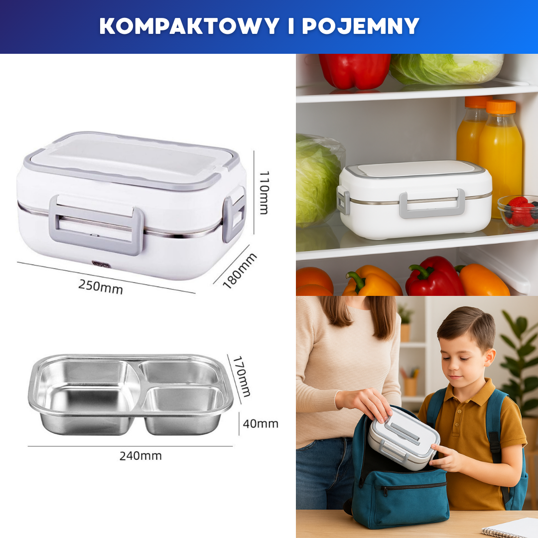 Elektryczny pogrzewany lunchbox Heatix 2w1