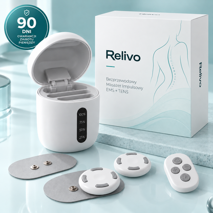 Relivo™ – Bezprzewodowy Masażer Impulsowy EMS + TENS